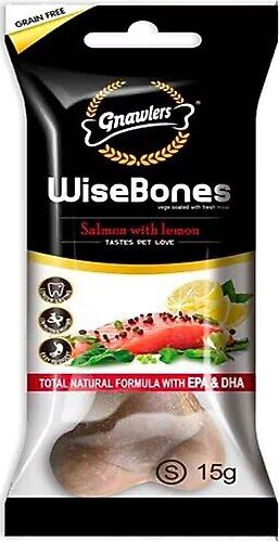 GNAWLERS WİSE BONE SOMONLU VE LİMON AROMALI KÖPEK ÖDÜL KEMİĞİ 100GR
