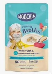 MOOCHİE ÇORBA KEDİ ÖDÜLÜ TON-YEŞİL DUDAKLI MİDYELİ 40 GR(KUTU İÇİ 16 ADETTİR
