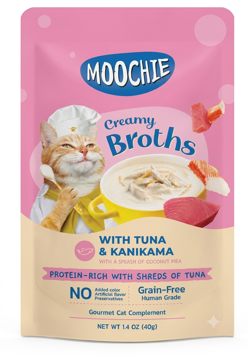 MOOCHİE ÇORBA KEDİ ÖDÜLÜ TON-KANİKAMA 40 GR(KUTU İÇİ 16 ADETTİR)