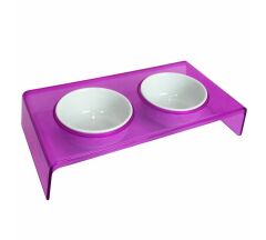 CADOPET STANDLI SERAMİK İKİLİ MAMA KABI