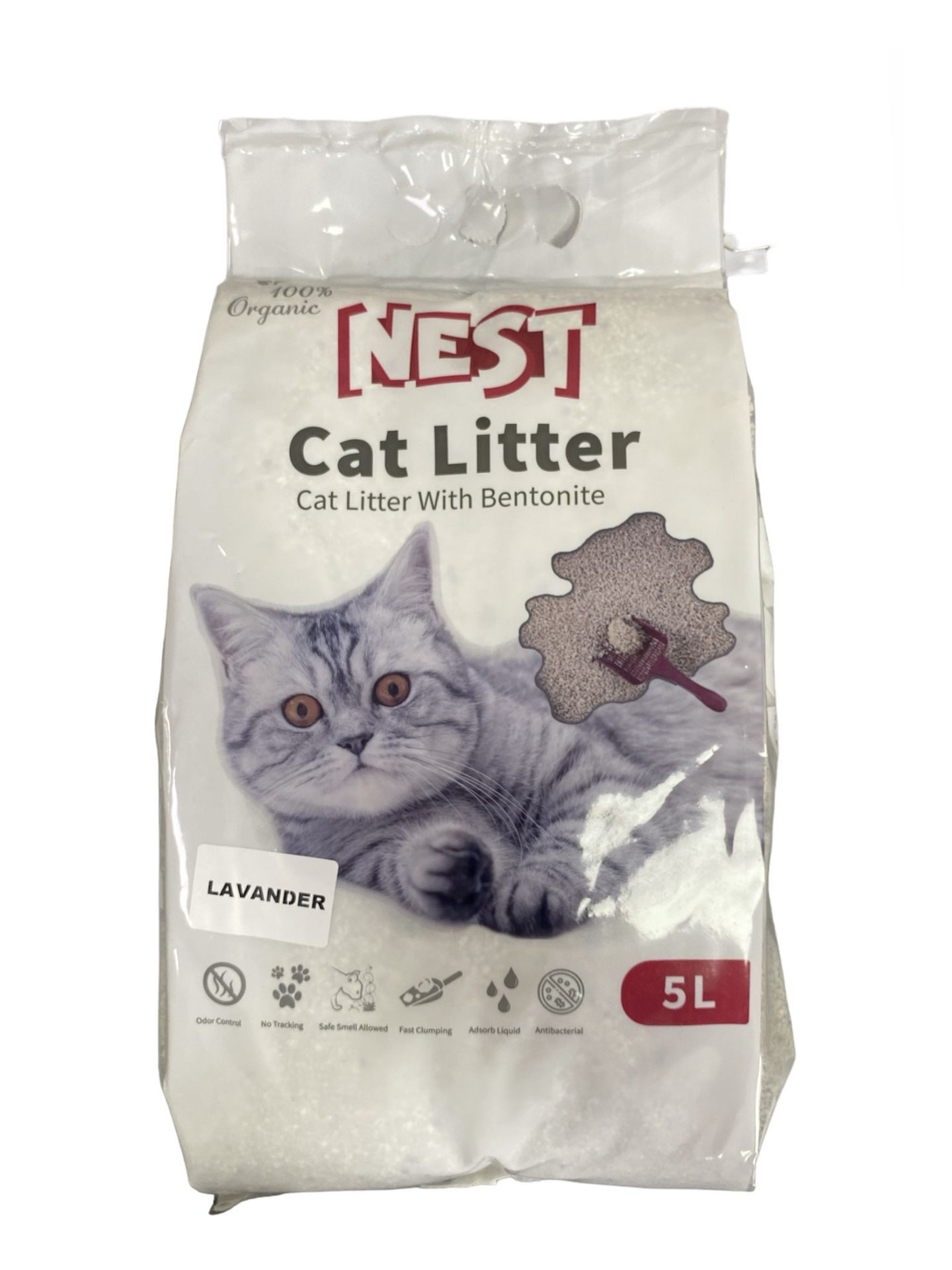 NEST LAVANTA KOKULU KEDİ KUMU 5 LT