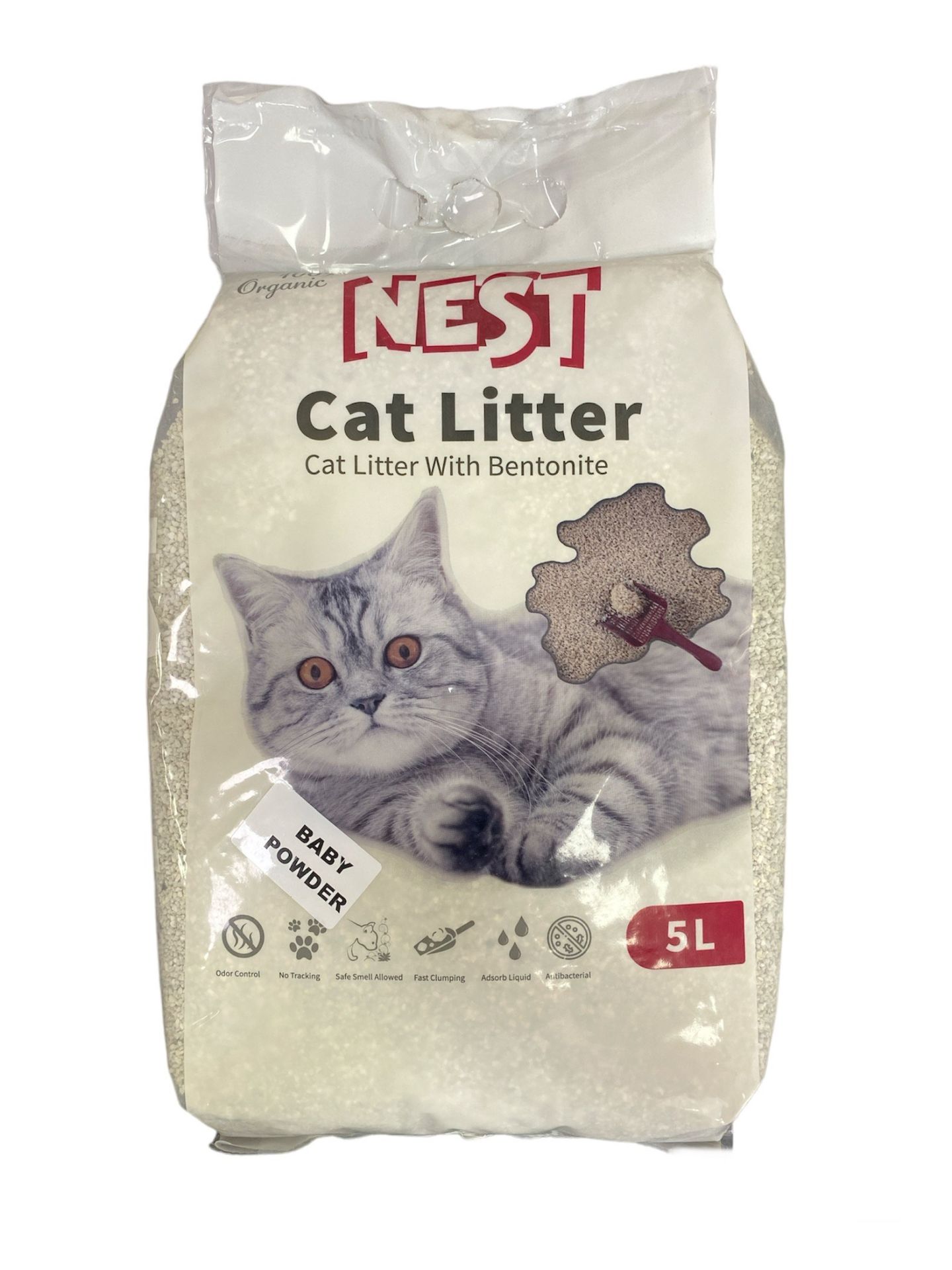 NEST PUDRA KOKULU KEDİ KUMU 5 LT