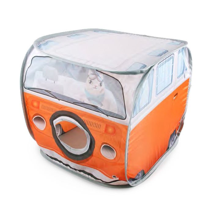 VİNTAGE KEDİ EVİ MİNİBÜS 75X58X58 CM