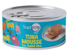 SUPREME CAT TON BALIKLI PÜRE YETİŞKİN KONSERVE KEDİ MAMASI 85GR(12'Lİ)
