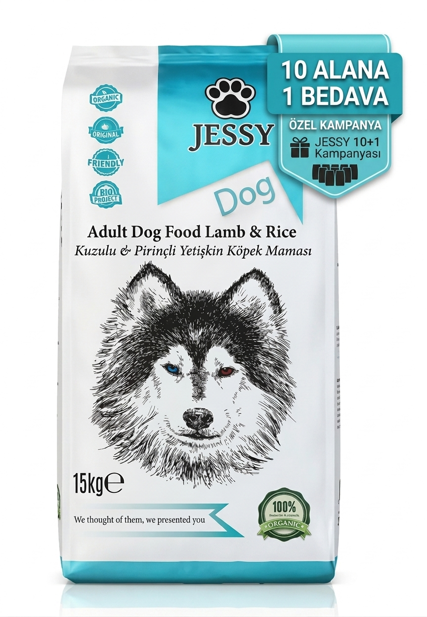 JESSY KUZU ETLİ KÖPEK MAMASI 15 KG
