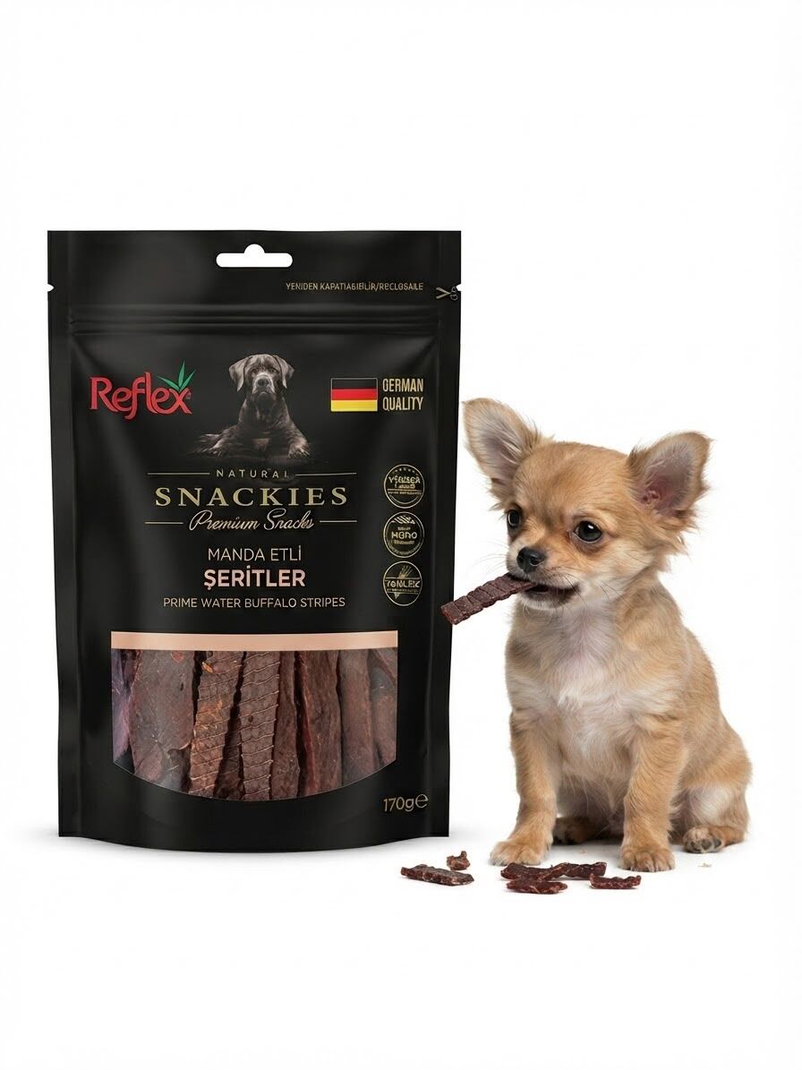 REFLEX SNACKİES MANDA ETLİ ŞERİTLER 170 GR