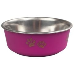 ORİPET PFB(F) 17 CM 830 ML PATİ DESENLİ FUŞYA MAMA SU KABI