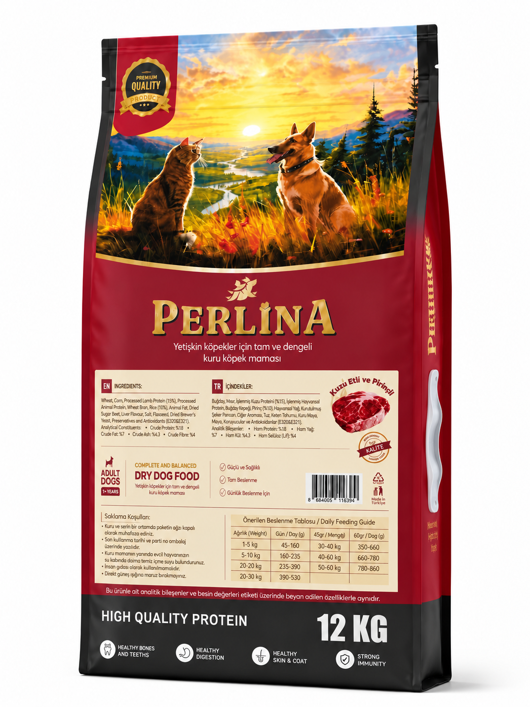 PERLİNA KÖPEK MAMASI 12 KG
