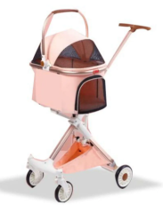 EURODOG KATLANABİLİR KEDİ-KÖPEK ARB. PEMBE 83X48,5X110 CM