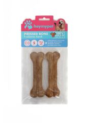 HEYMYPET DERİ PRES KEMİK 12 CM S BOY 2'Lİ PAKET NATUREL