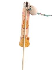 W585 (PAKET İÇİ 10 ADETTİR) FARELİ AHŞAP KEDİ OLTASI