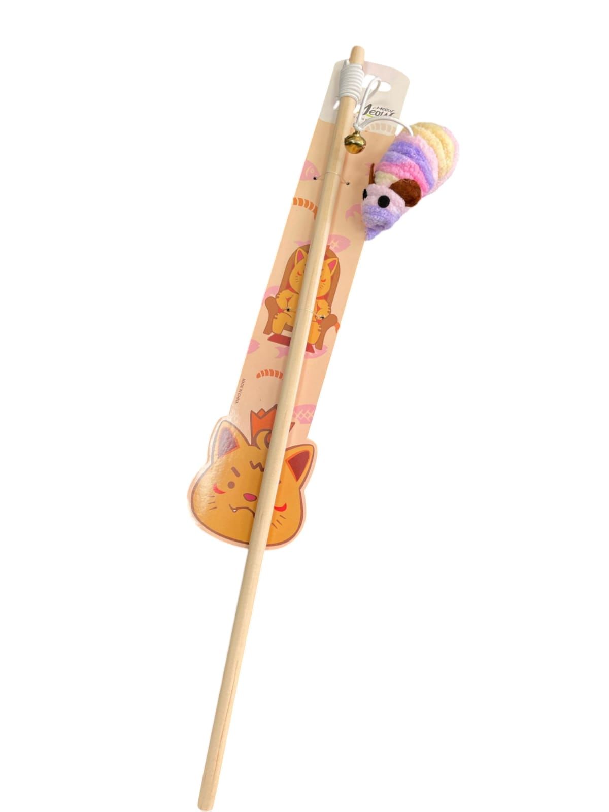 W589(PAKET İÇİ 10 ADETTİR)  FARELİ AHŞAP KEDİ OLTASI