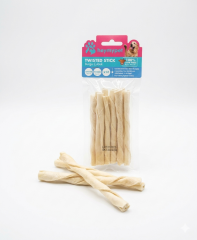 HEYMYPET DERİ BURGU ÇUBUK KALIN BOY 12'Lİ PAKET BEYAZ