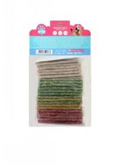 HEYMYPET DERİ MUNCHY ÇUBUK İNCE BOY 100'LÜ PAKET KARIŞIK RENK