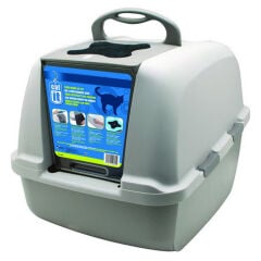 CATİT KAPALI KEDİ TUVALETİ GRİ JUMBO 57X46X43 CM