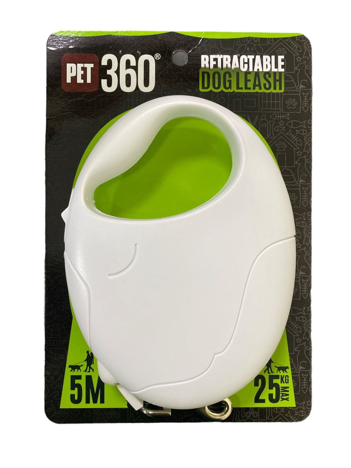 OTOMATİK KÖPEK GEZDİRME TASMASI ŞERİT 5 M BEYAZ PET360