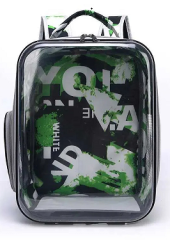 SY418-RED  VENİCE ŞEFFAF SIRT TAŞIMA ÇANTASI 37X17X42