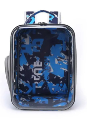 SY418-RED  VENİCE ŞEFFAF SIRT TAŞIMA ÇANTASI 37X17X42