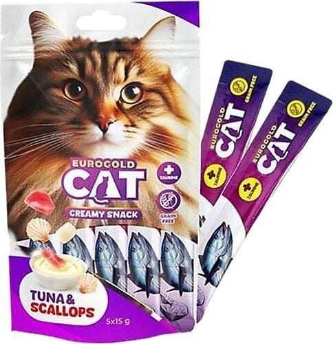 EUROGOLD CAT SIVI KEDİ ÖDÜLÜ TON - DENİZ TARAĞI  5X12 GR