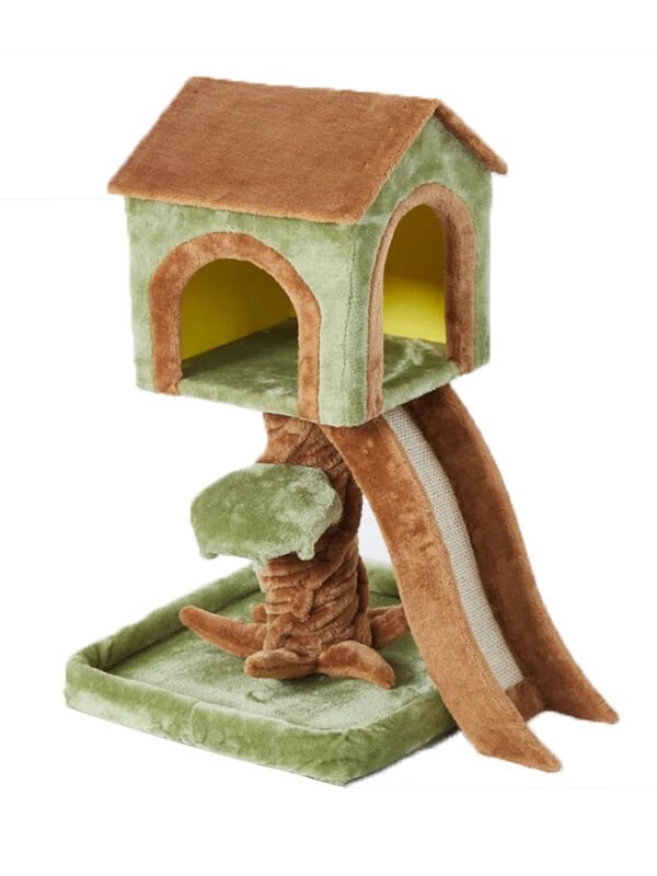 SY563 ALBERO TIRMALAMALI KEDİ AĞAÇ EVİ 70X50X74 CM