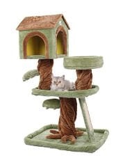 SY564 ALBERO GRANDE TIRMALAMALI KEDİ AĞAÇ EVİ 74X52X104 CM