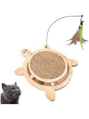 SY577 KAPLUMBAĞA AHŞAP KEDİ TIRMALAMA