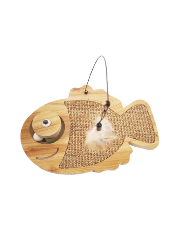 SY578 BALIK AHŞAP KEDİ TIRMALAMA STANDI