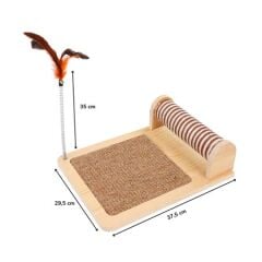 SY582 SİLİNDİR TAHTALI TIRMALAMA OYUN STANDI 38X30X30