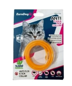 TURUNCU PİRE KEDİ TASMASI 40 CM