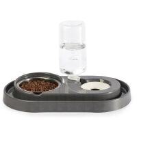 HAZNELİ ÇELİK TASLI MAMA VE SU KABI 1000 ML