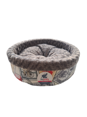 SPECİAL DESENLİ PELUŞ SİMİT YATAK GRİ 50X50 CM