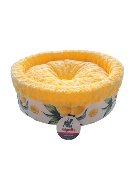 SPECİAL DESENLİ PELUŞ SİMİT YATAK SARI 50X50 CM