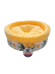 SPECİAL DESENLİ PELUŞ SİMİT YATAK SARI 50X50 CM