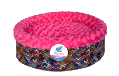 SPECİAL DESENLİ PELUŞ SİMİT YATAK FUŞYA 50X50 CM