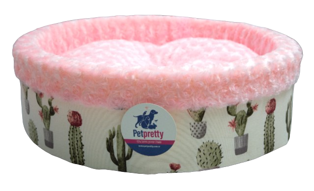 SPECİAL DESENLİ PELUŞ SİMİT YATAK PEMBE 50X50 CM