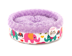 SPECİAL DESENLİ PELUŞ SİMİT YATAK LİLA 50X50 CM