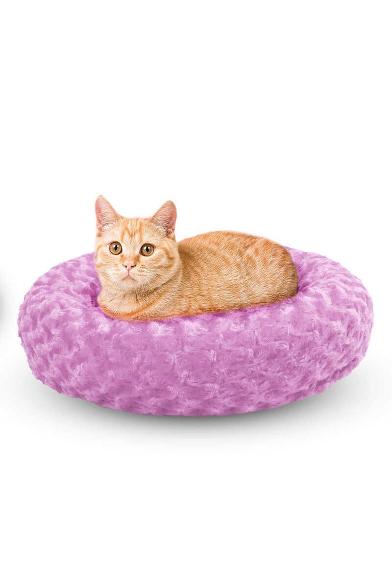 SİMİT YATAK PELUŞ PEMBE 55X55 CM