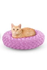 SİMİT YATAK PELUŞ PEMBE 55X55 CM