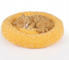 SİMİT YATAK PELUŞ SARI 55X55 CM