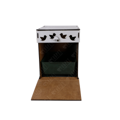 MUHABBET KUŞ YUVALIK DESENLİ FOLLUKLU BÜYÜK 23X20.5X19.5 CM