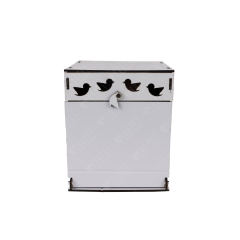 MUHABBET KUŞ YUVALIK DESENLİ FOLLUKLU BÜYÜK 23X20.5X19.5 CM