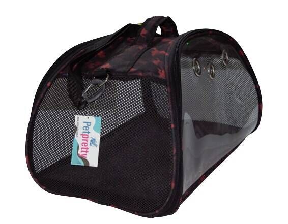 ŞEFFAF ÇANTA KIRMIZI KAMUFLAJ 50X28X28 CM