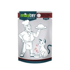 MASTER ETLİ POUCH KEDİ MAMASI JÖLE 80 GR (KOLİ İÇİ 24 ADETTİR)