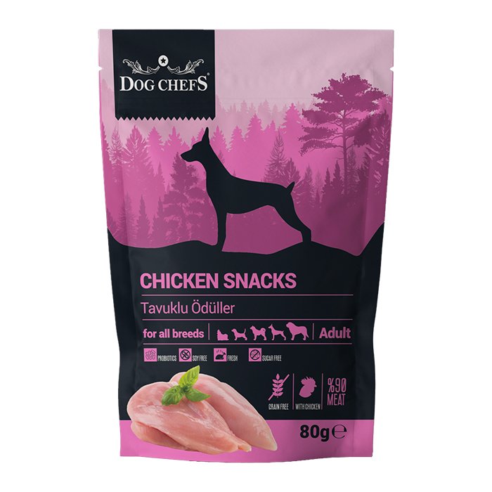 DOG CHEFS CHİCKEN SNACKS 80 GR TAVUK ETLİ KÖPEK ÖDÜL
