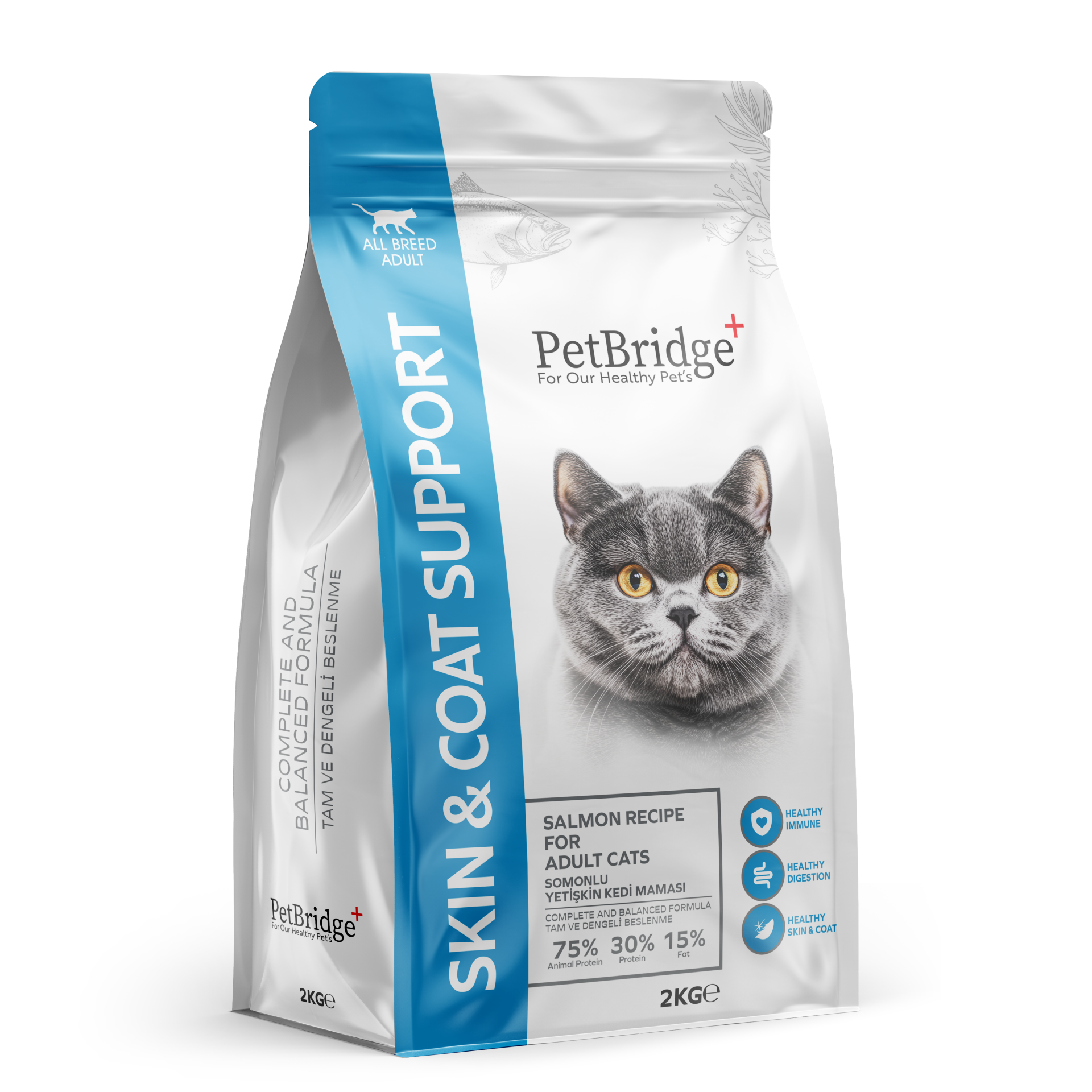 PETBRİDGE SOMONLU YETİŞKİN KEDİ MAMASI 2 KG