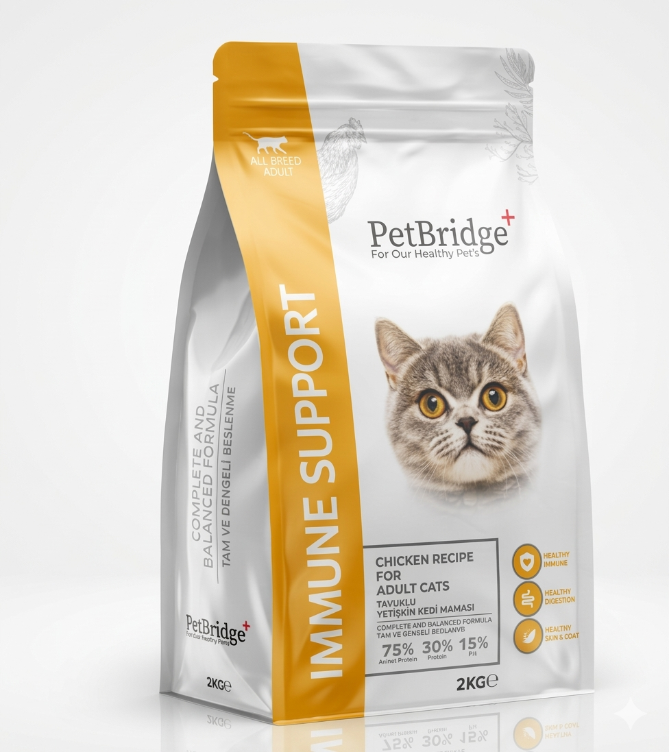 PETBRİDGE TAVUK ETLİ YETİŞKİN KEDİ MAMASI 2 KG