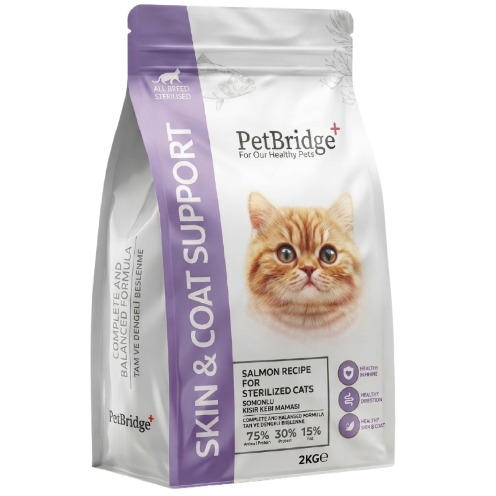 PETBRİDGE SOMONLU KISIR KEDİ MAMASI 2 KG