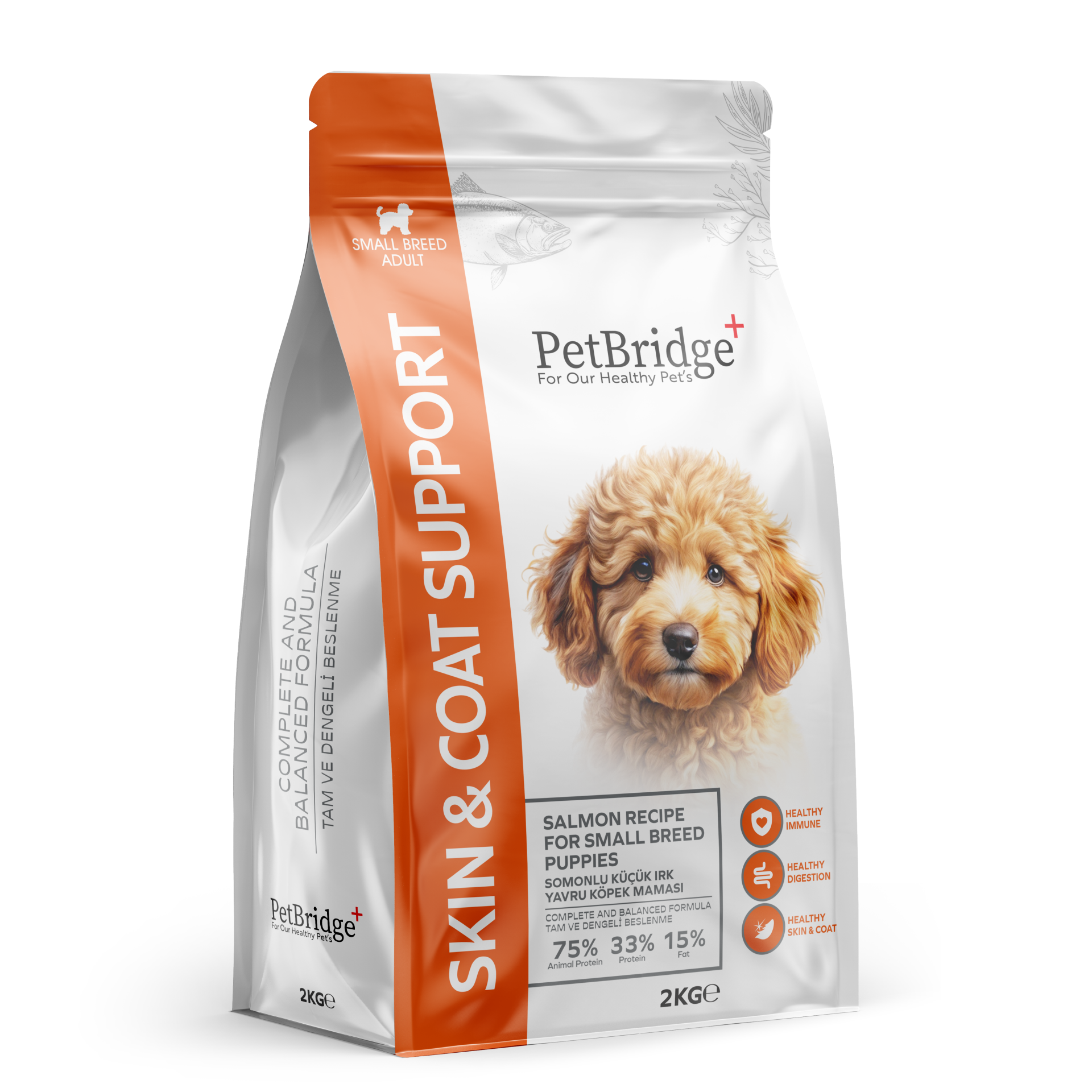 PETBRİDGE SOMONLU MİNİ IRK YAVRU KÖPEK MAMASI 2 KG