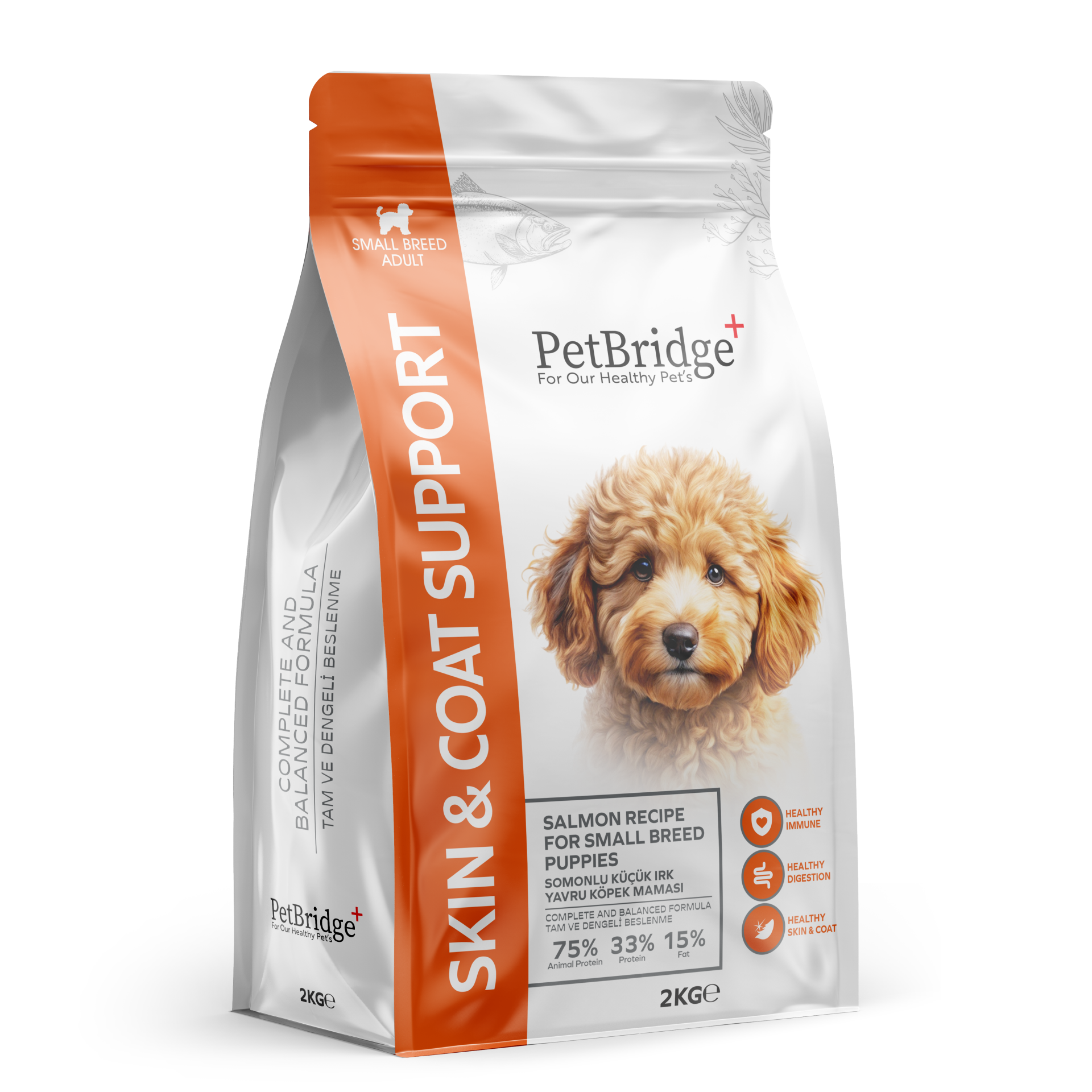 PETBRİDGE SOMONLU MİNİ IRK YAVRU KÖPEK MAMASI 2 KG