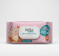 REFLEX EVCİL HAYVANLAR İÇİN ÇOK AMAÇLI HİJYENİK TEMİZLEME HAVLUSU 50'Lİ